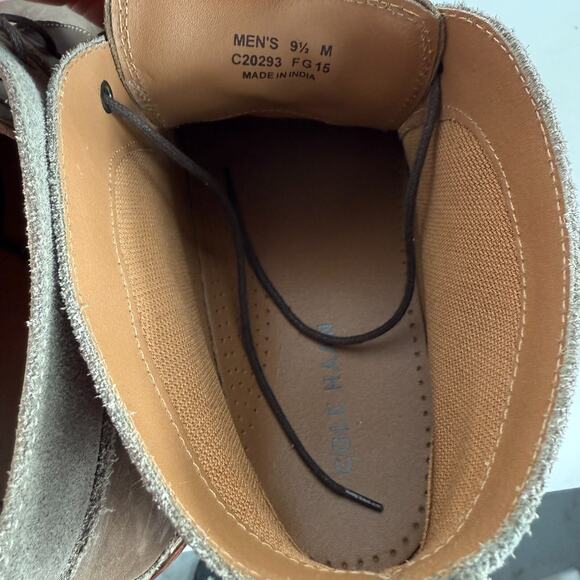 Cole Haan Chukka Boots Men\'s 9.5 Brown Leather Almond Toe Lace-Up Block Heel main image 9